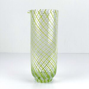 Anthropologie Beatriz Pitcher Lime Green Swirl